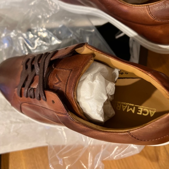 Ace Marks Travel Sneaker Handcrafted Italian Leather size 8.5 - Picture 10 of 13